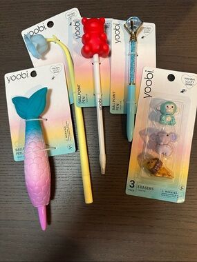 4 Yoobi Pens or Eraser Pack (4 total items)